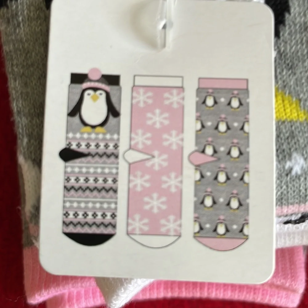 Ladies NEW Christmas socks six pairs, shoe size 4-10